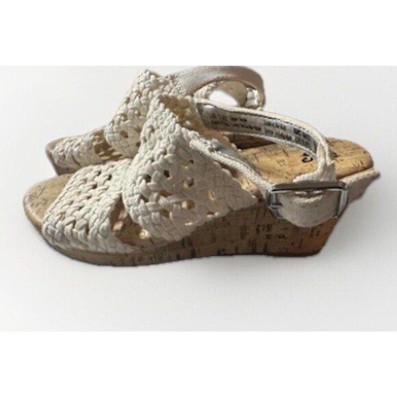 SO Adriene Girls Chunky Wedge Peep Toe Strappy Sandals Size 13 - Picture 4 of 8